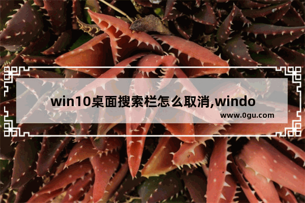 win10桌面搜索栏怎么取消,windows10任务栏搜索框怎么去掉