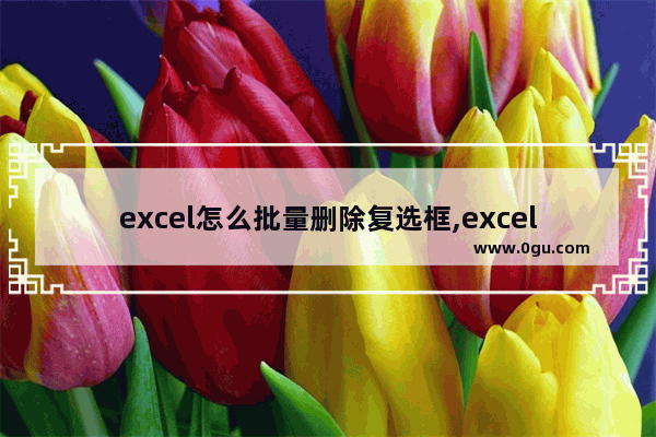 excel怎么批量删除复选框,excel复选框删不掉