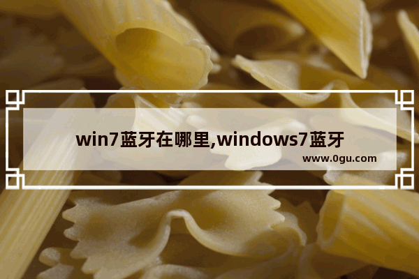 win7蓝牙在哪里,windows7蓝牙找不到设备