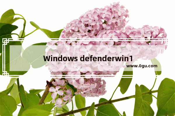 Windows defenderwin10,mac Windows10