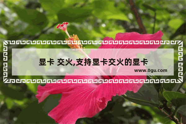 显卡 交火,支持显卡交火的显卡