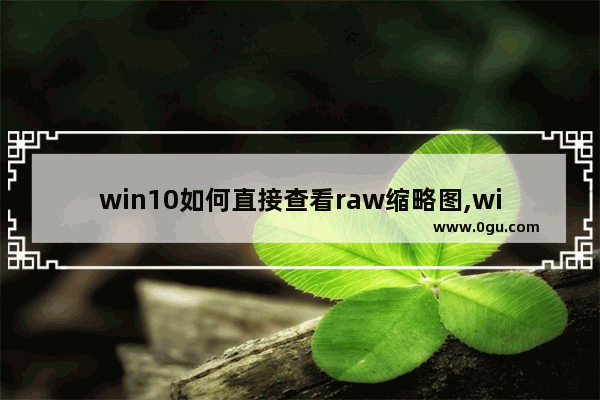 win10如何直接查看raw缩略图,windows10看不了raw缩略图