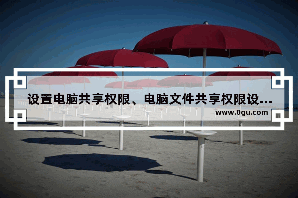 设置电脑共享权限、电脑文件共享权限设置、设置共享文件夹访问权限的方法