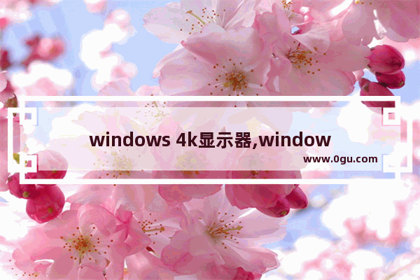 windows 4k显示器,windows11支持4k显示器