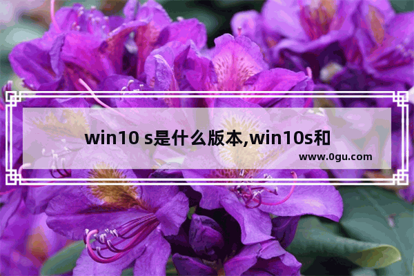 win10 s是什么版本,win10s和专业版区别