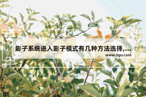 影子系统进入影子模式有几种方法选择,影子系统进入影子模式有几种方法改进