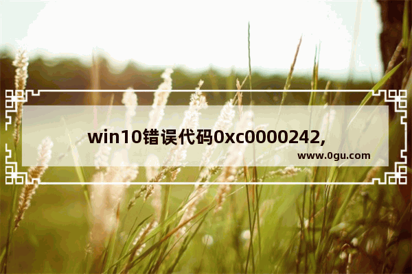win10错误代码0xc0000242,win10错误0xc0000428