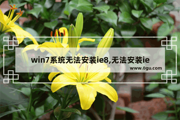 win7系统无法安装ie8,无法安装ie8