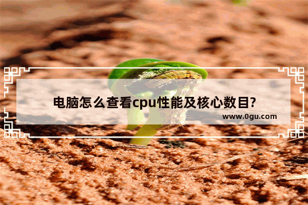 电脑怎么查看cpu性能及核心数目?
