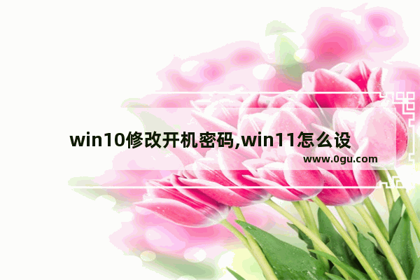 win10修改开机密码,win11怎么设置电脑开机密码