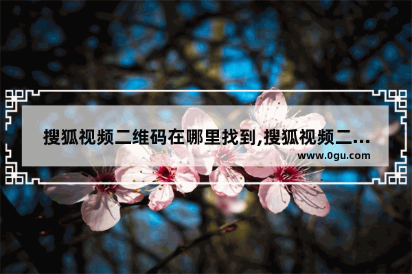 搜狐视频二维码在哪里找到,搜狐视频二维码在哪里找