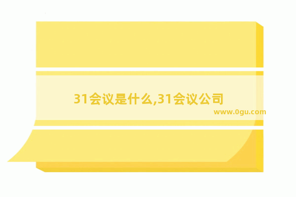31会议是什么,31会议公司