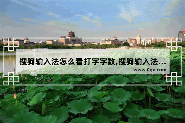 搜狗输入法怎么看打字字数,搜狗输入法怎么查看输入字数