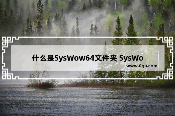 什么是SysWow64文件夹 SysWow64文件夹可以删除吗