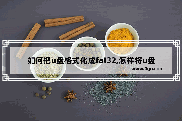 如何把u盘格式化成fat32,怎样将u盘格式化成fat32