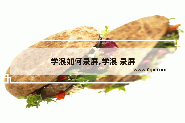 学浪如何录屏,学浪 录屏