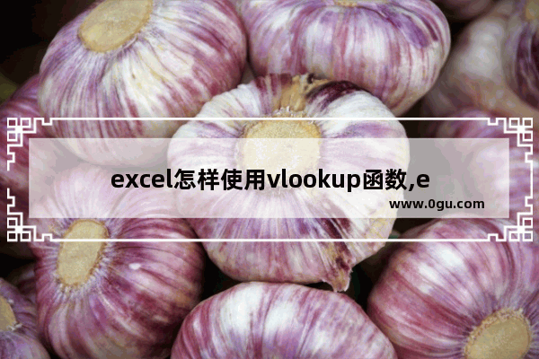 excel怎样使用vlookup函数,excel怎么使用vlookup函数