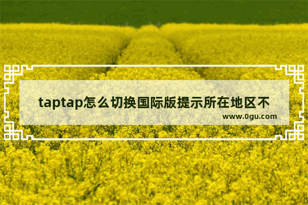 taptap怎么切换国际版提示所在地区不符,taptap怎么切换国际版ios