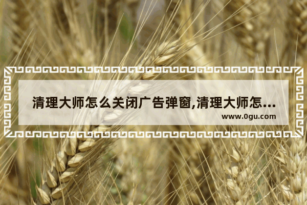 清理大师怎么关闭广告弹窗,清理大师怎么关闭广告推送