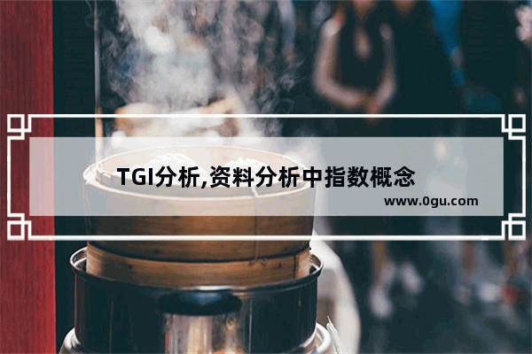 TGI分析,资料分析中指数概念