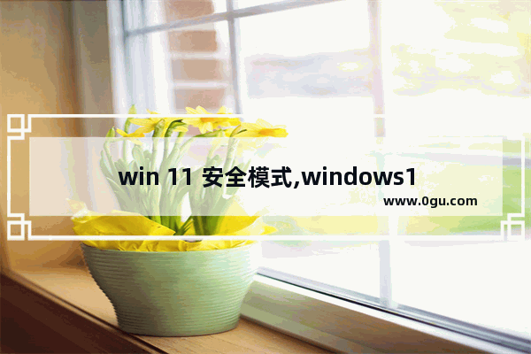 win 11 安全模式,windows11怎么进入安全模式