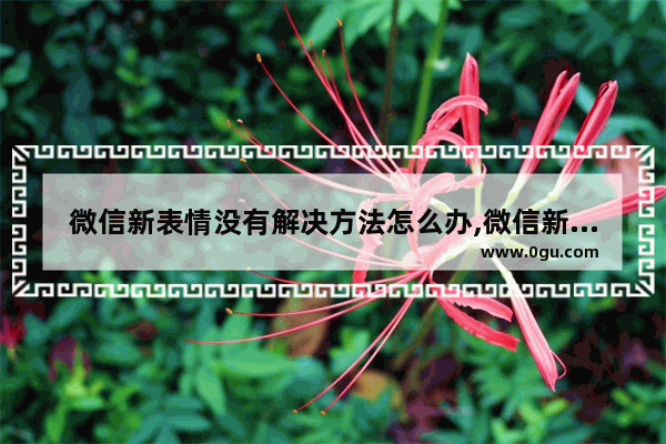 微信新表情没有解决方法怎么办,微信新表情没有怎么办