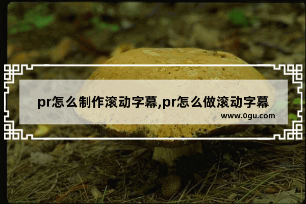 pr怎么制作滚动字幕,pr怎么做滚动字幕条