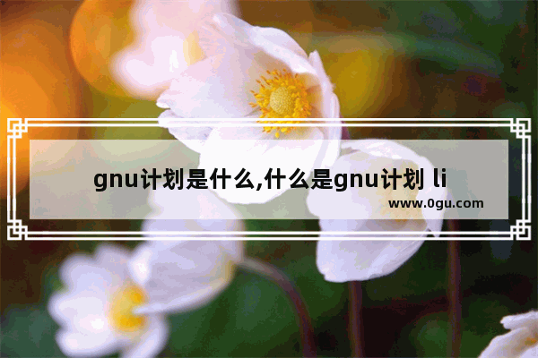 gnu计划是什么,什么是gnu计划 linux与gnu有什么关系