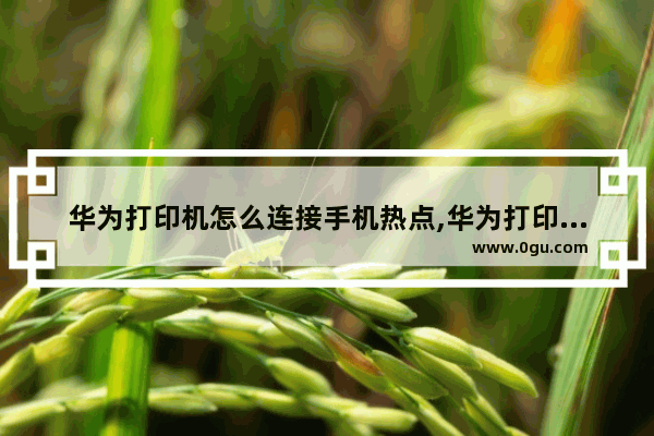 华为打印机怎么连接手机热点,华为打印机怎么连接手机蓝牙