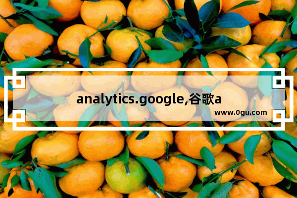 analytics.google,谷歌analytics如何使用