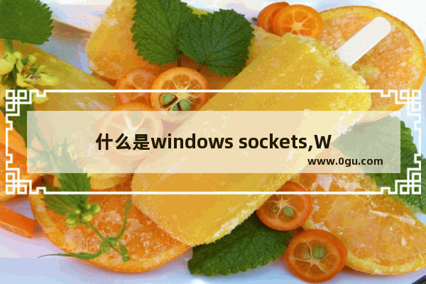 什么是windows sockets,Windows socket
