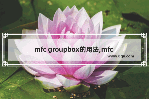 mfc groupbox的用法,mfc checkbox