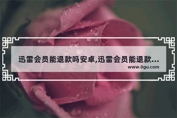 迅雷会员能退款吗安卓,迅雷会员能退款吗苹果