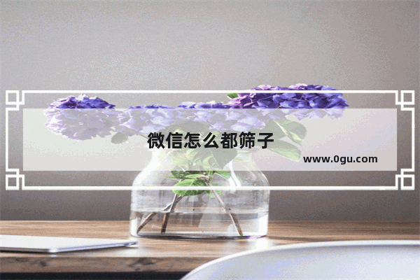 微信怎么都筛子