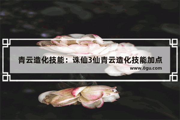 青云造化技能：诛仙3仙青云造化技能加点