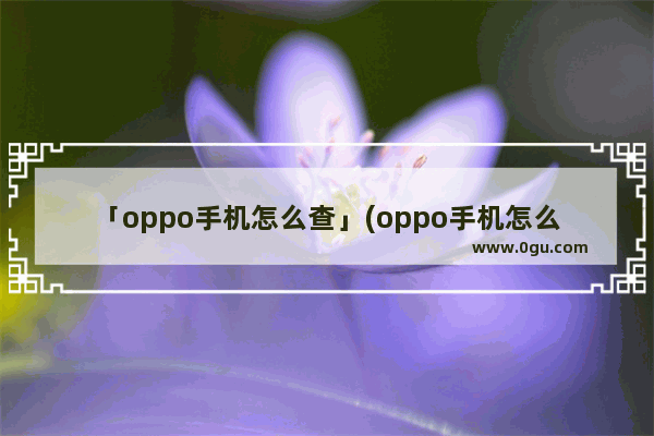 「oppo手机怎么查」(oppo手机怎么查看自动续费)