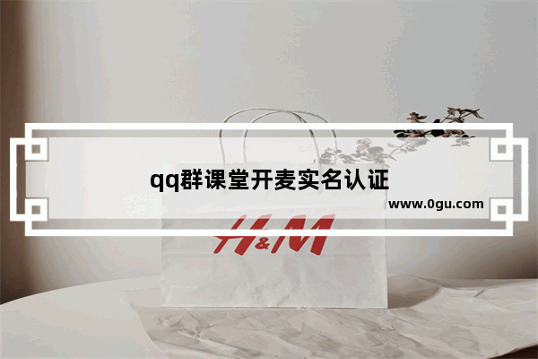 qq群课堂开麦实名认证