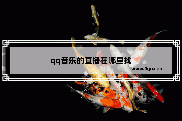 qq音乐的直播在哪里找