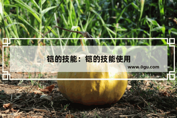 铠的技能：铠的技能使用