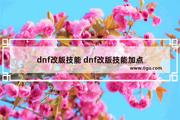 dnf改版技能 dnf改版技能加点