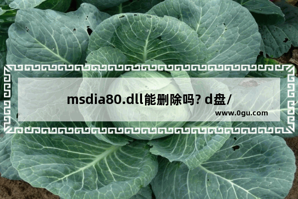 msdia80.dll能删除吗? d盘/e盘出现Msdia80.dll文件的处理方法