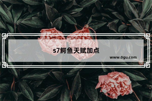 s7鳄鱼天赋加点