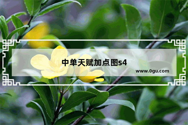 中单天赋加点图s4