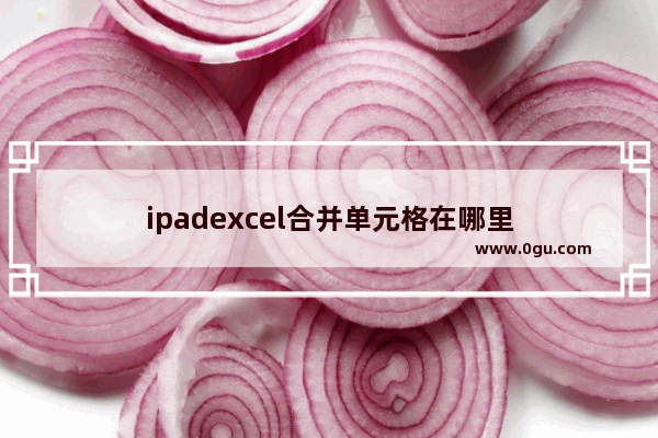 ipadexcel合并单元格在哪里