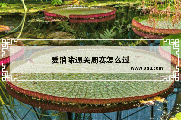 爱消除通关周赛怎么过