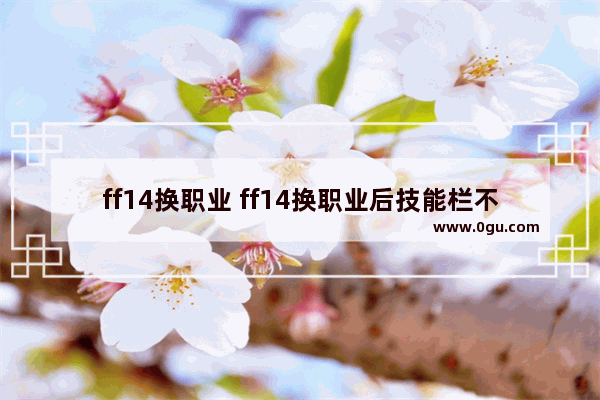 ff14换职业 ff14换职业后技能栏不见了