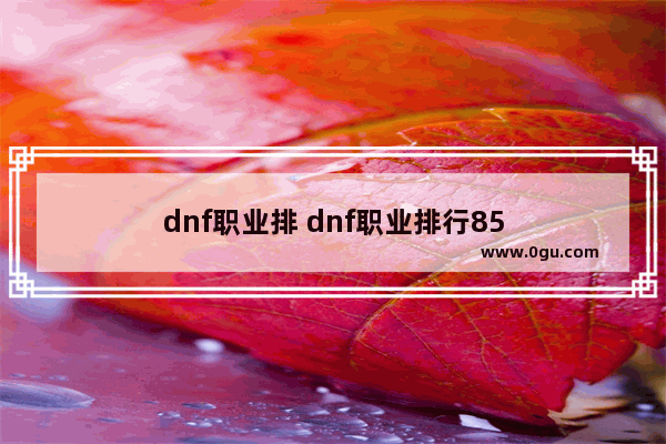 dnf职业排 dnf职业排行85