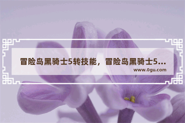 冒险岛黑骑士5转技能，冒险岛黑骑士5转技能列表