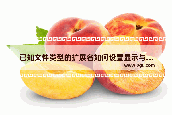 已知文件类型的扩展名如何设置显示与隐藏?