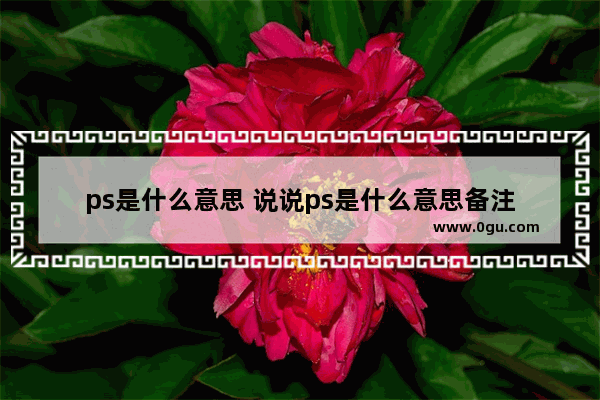 ps是什么意思 说说ps是什么意思备注